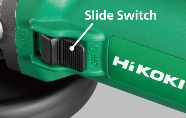 Power switch has a step for easy operation.