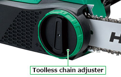 Toolless chain adjuster