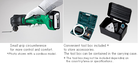 Small grip circumference, Convenient tool box