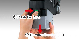 Dust box easy to remove