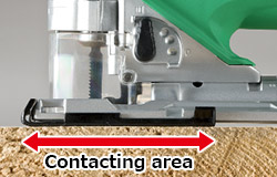 One-touch sub base for curved cutting