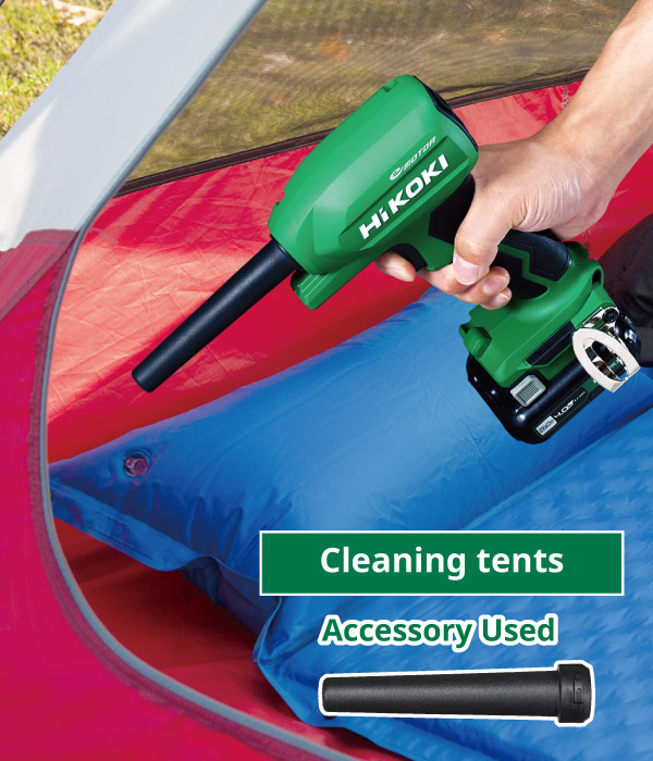 Cleaning tents (Accessory Used)