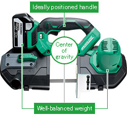 Well-balanced design for excellent maneuverability