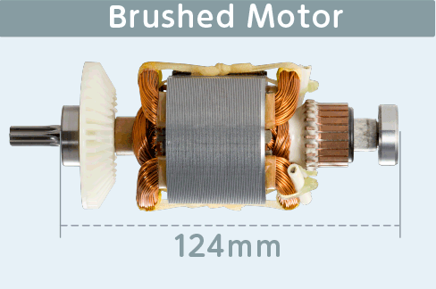 Brushed Motor Overall length 124mm